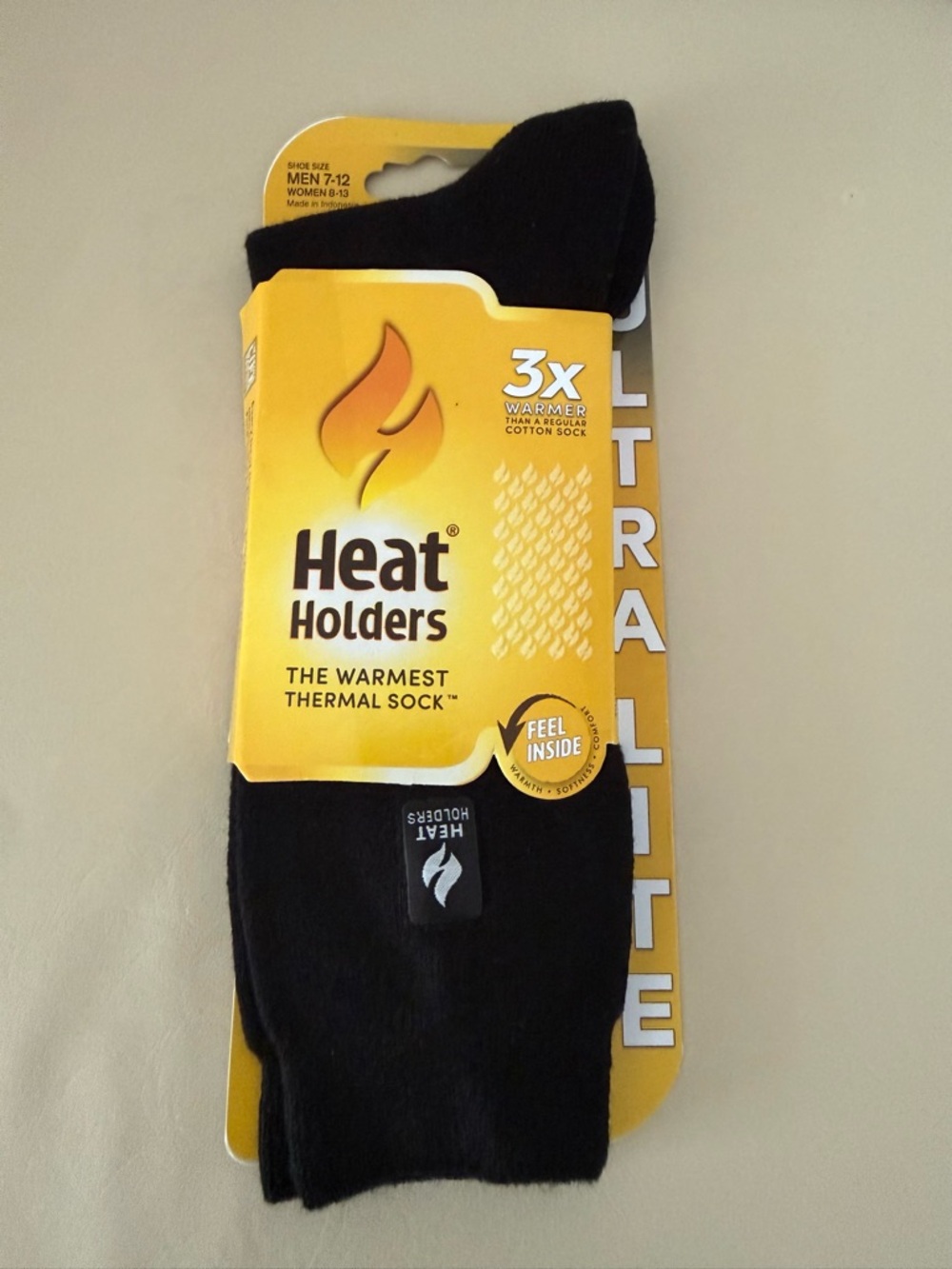 Heat Holders Men’s Black Thermal Socks - Ultra Warm Comfort
